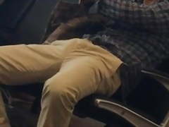 Str8 men spy bulge in the airport